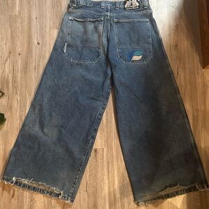 Vintage 90’s Blue Denim Wide-Leg 32’’ wide at bottom Jeans